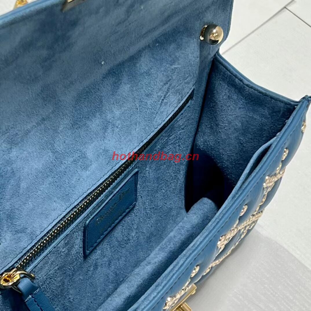 DIOR BAG Lucky Star Cannage Lambskin C2628 blue