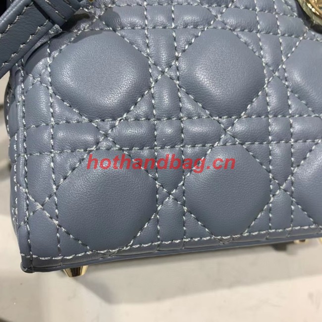 MICRO LADY DIOR BAG Cloud Blue Cannage Lambskin S0856O