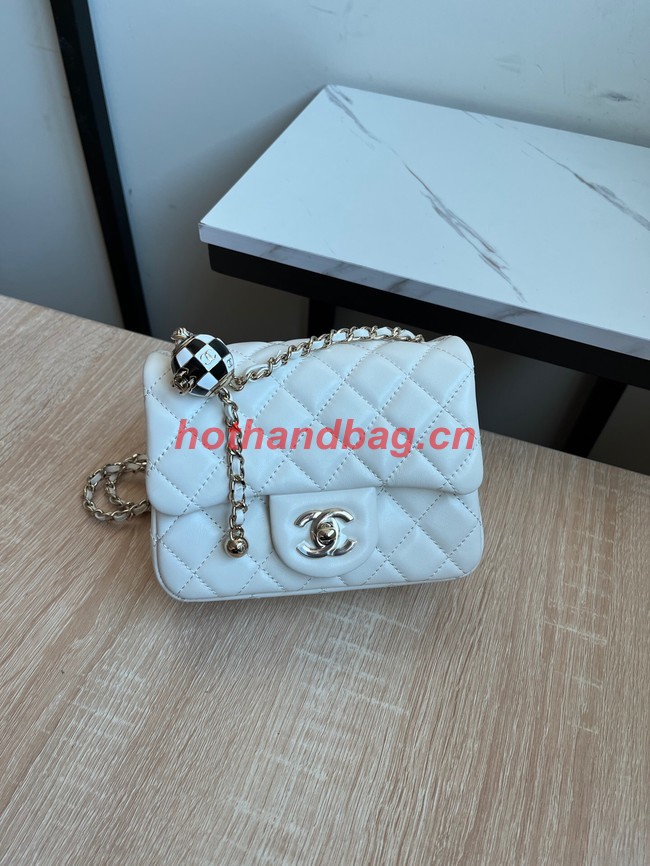 CHANEL MINI FLAP BAG AS1786 white