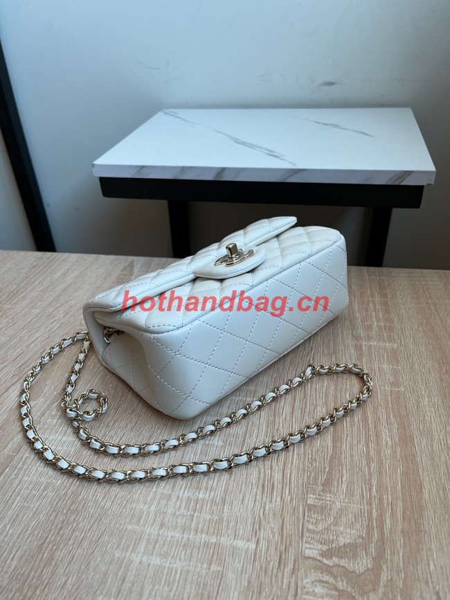 CHANEL MINI FLAP BAG AS1787 white