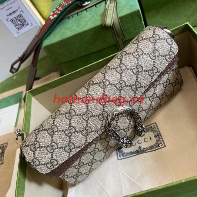 Gucci GG Supreme canvas Dionysus small shoulder bag 731782 Brown