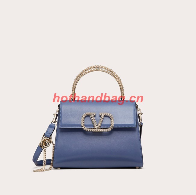 VALENTINO VSLING SMALL LOCO imitation crystal shoulder bag WB0F53NQ blue