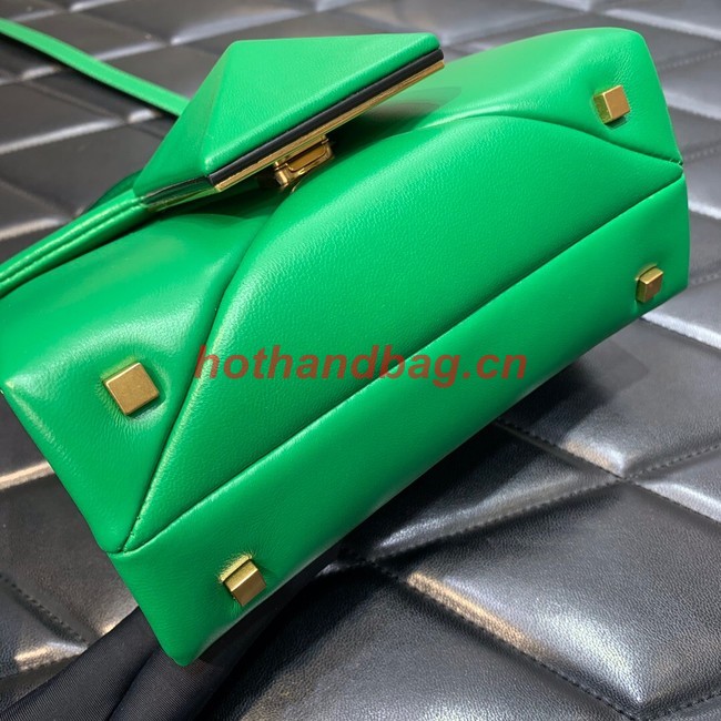 VALENTINO ONE STUD mini sheepskin shoulder bag WB0L13M green