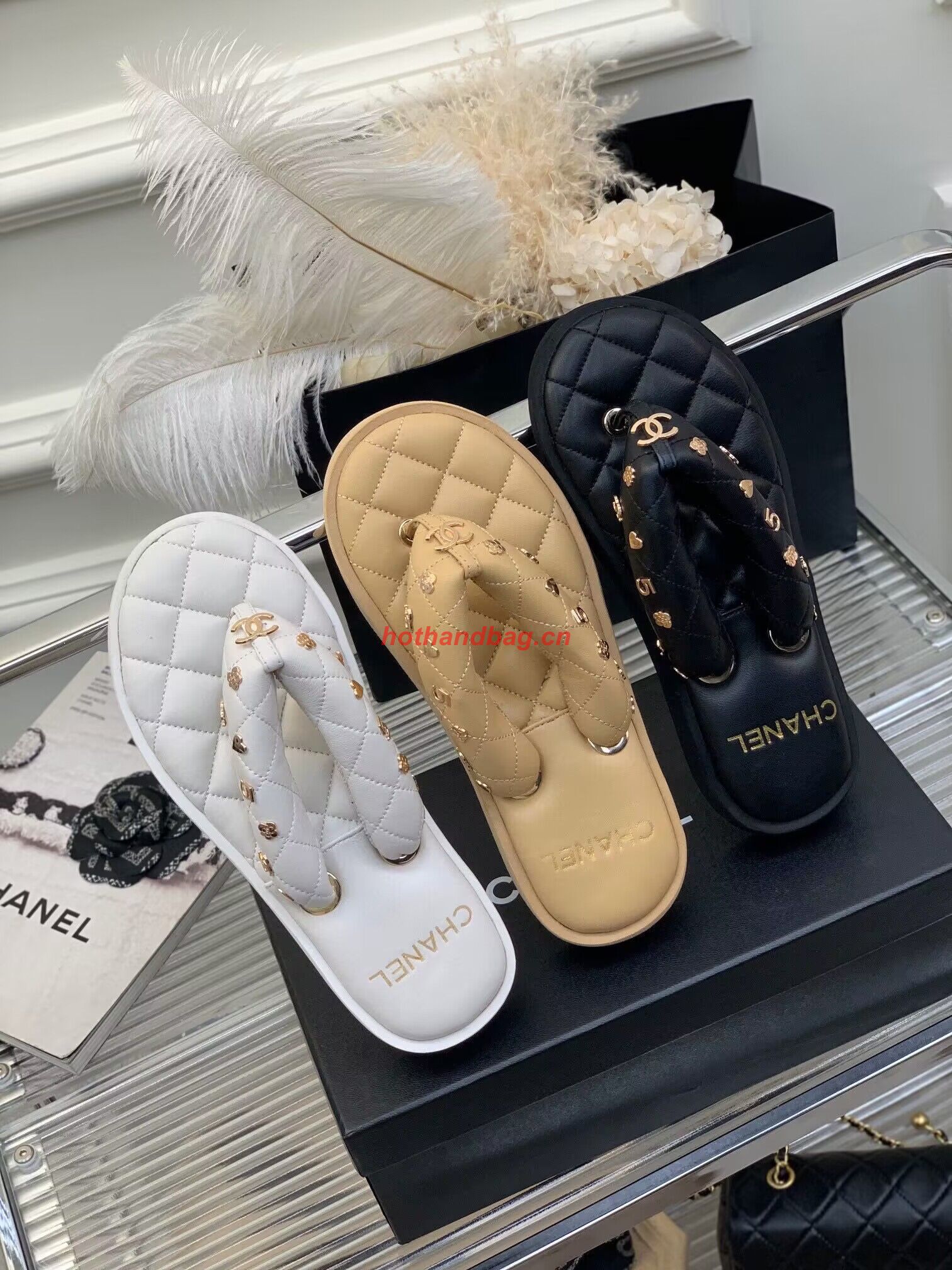 Chanel slippers CS39621 Apricot