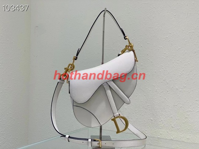 DIOR SADDLE BAG WITH STRAP Grained Calfskin M0455C Latte