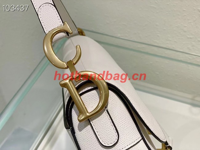 DIOR SADDLE BAG WITH STRAP Grained Calfskin M0455C Latte