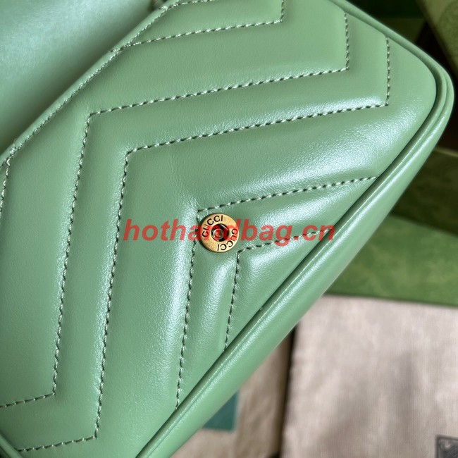 Gucci GG Marmont matelasse super mini bag 476433 Sage green