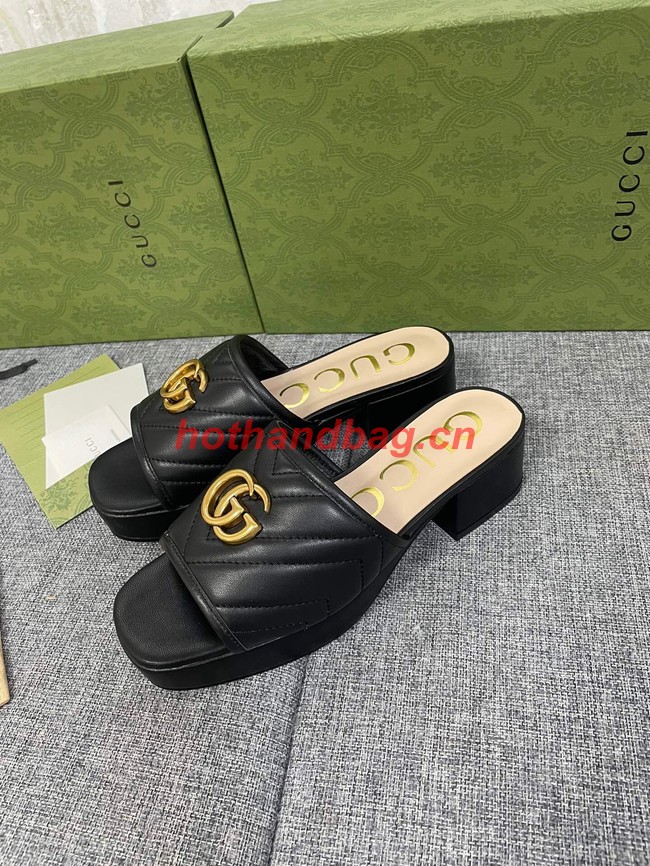 Gucci WOMENS DOUBLE G SLIDE SANDAL 93143-1