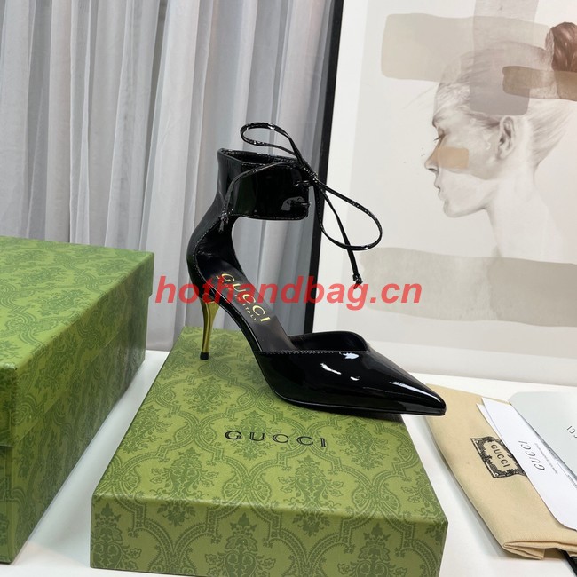 Gucci WOMENS HIGH HEEL PATENT PUMP 93177-1