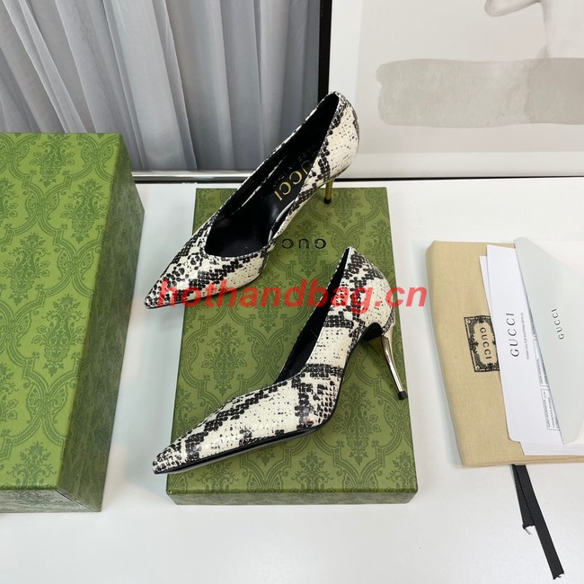 GucciWOMENS PYTHON PRINT HIGH HEEL PUMP 85 mm 93176-1