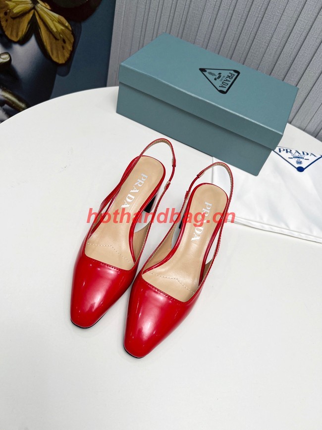 Prada Patent-leather slingback pumps 93174-2