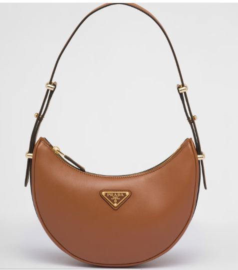 Prada leather shoulder bag 1BC194 brown