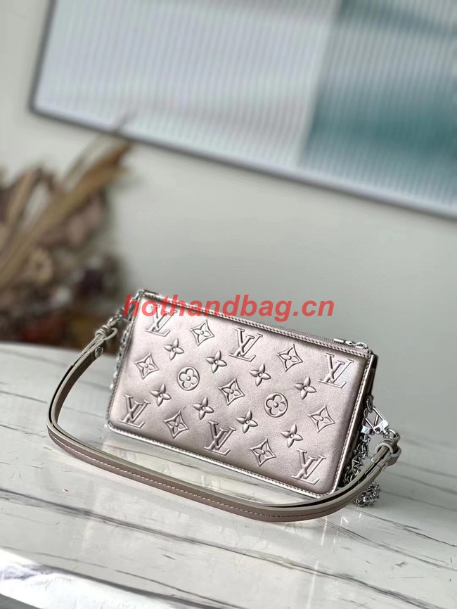 Louis Vuitton Leather M81828 silvery grey