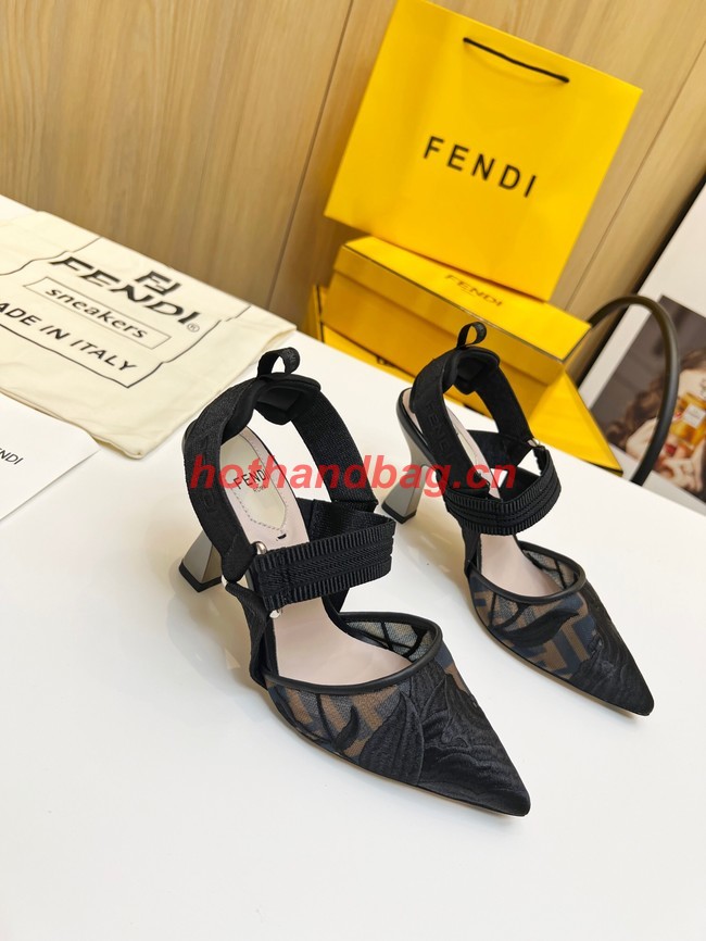 Fendi Colibri mesh high-heeled slingbacks 93291-3