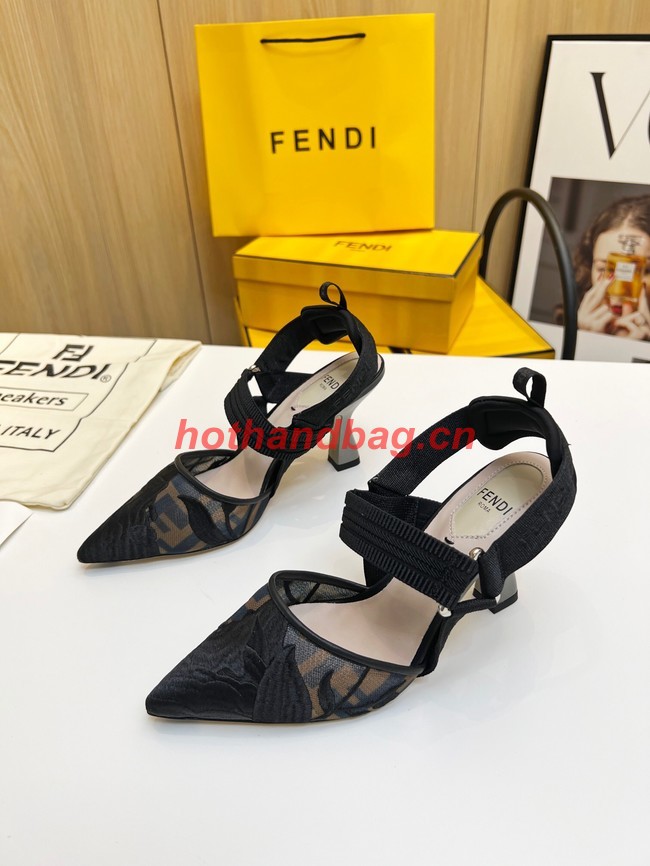 Fendi Colibri mesh high-heeled slingbacks 93291-3