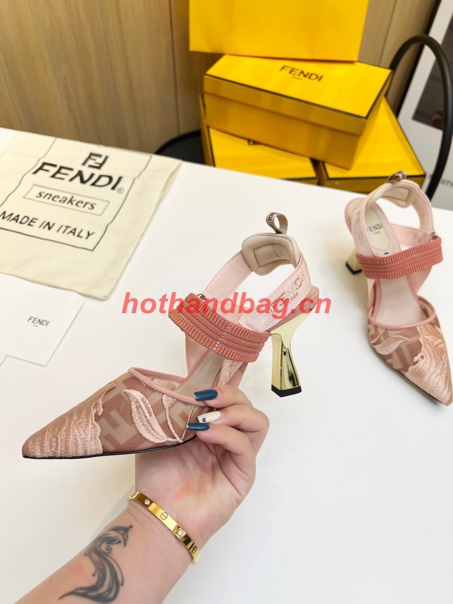 Fendi Colibri mesh high-heeled slingbacks 93291-4