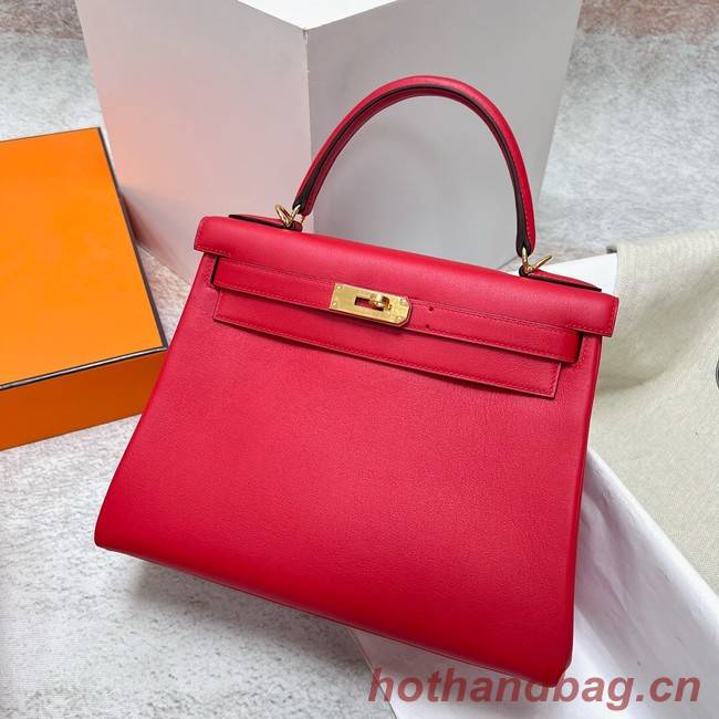 Hermes BOX Leather KL28 red