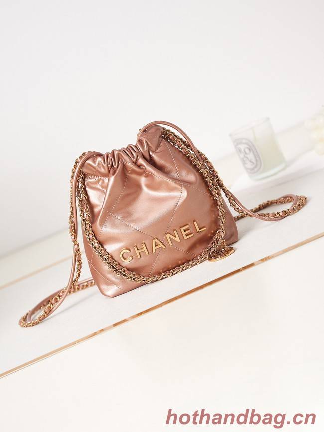 CHANEL 22 MINI HANDBAG AS3980 Copper