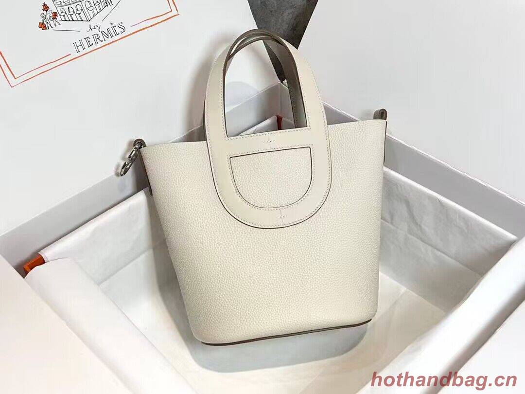 Hermes Original Togo Leather Bag H3602 White