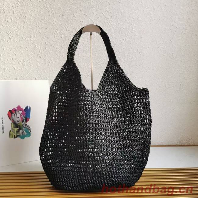 Prada Crochet tote bag 1BG424 black