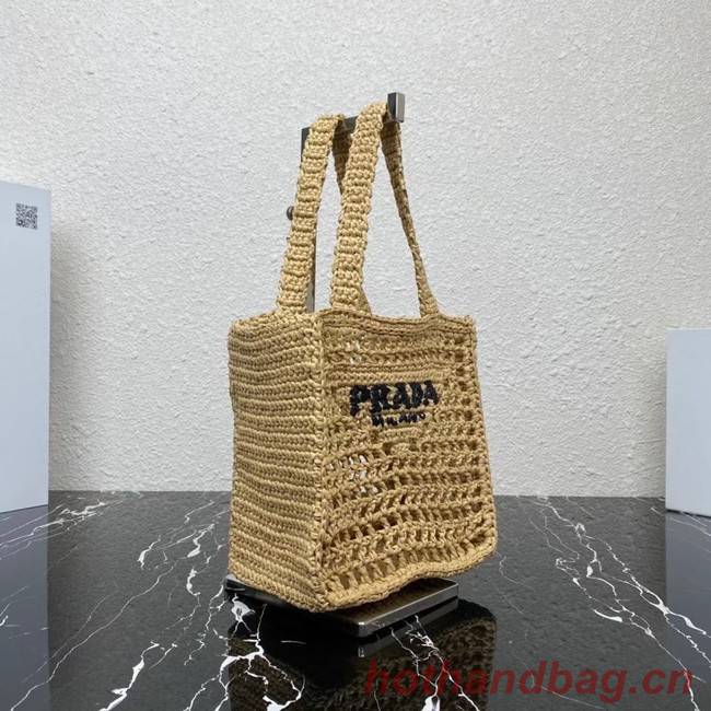 Prada small Crochet tote bag 1BG444 Caramel