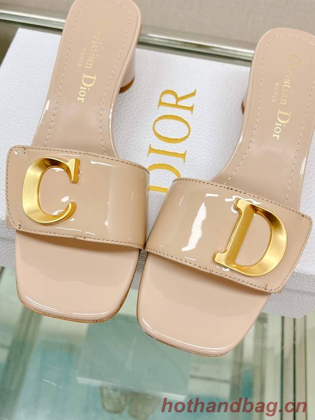 CEST DIOR HEELED SLIDE Patent Calfskin 93449-7