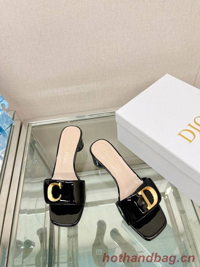 CEST DIOR HEELED SLIDE Patent Calfskin 93449-9