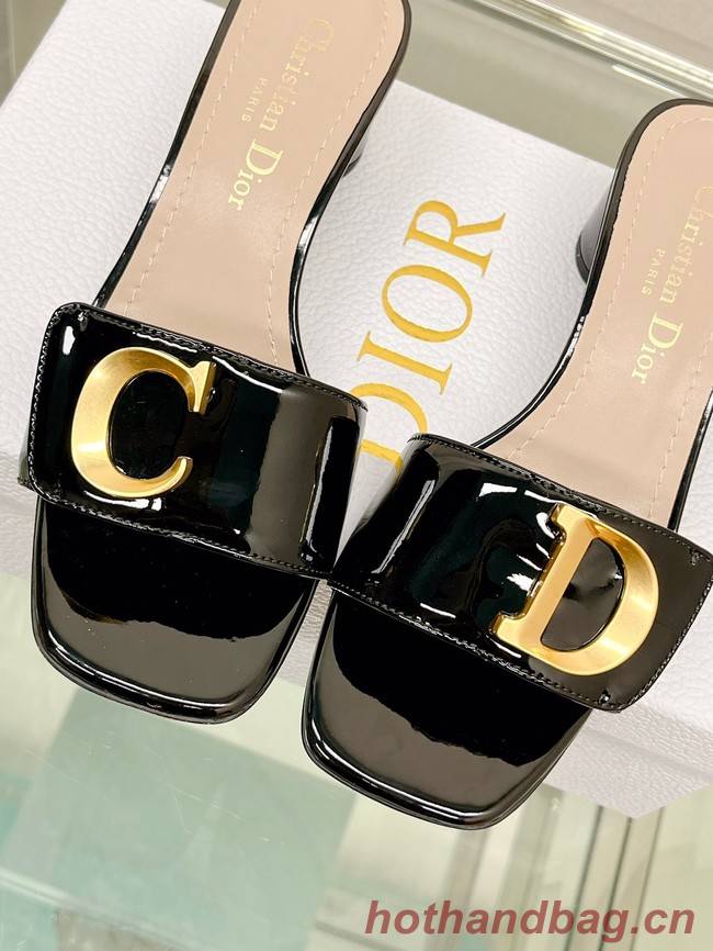 CEST DIOR HEELED SLIDE Patent Calfskin 93449-9