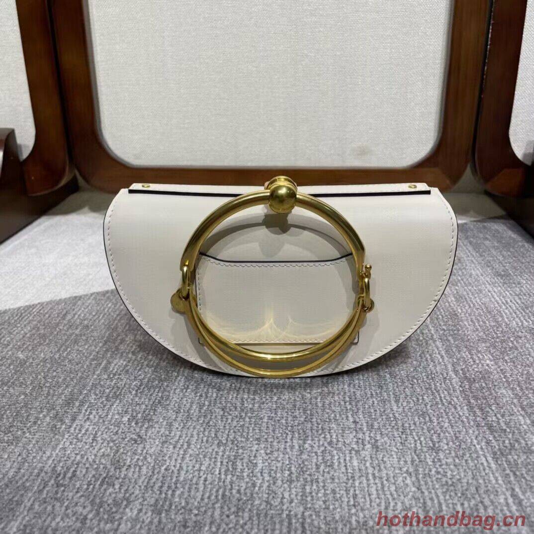 Chloe Nile Bracelet Minaudiere Original Leather 6020 White