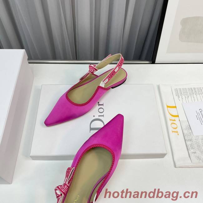 JADIOR SLINGBACK FLAT Embroidered Satin and Cotton 93500-4