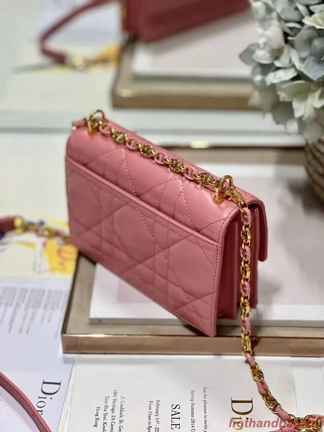 Dior MISS CARO MINI BAG Macrocannage Lambskin S5169UD PINK