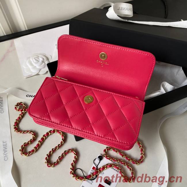 Chanel MINI FLAP BAG WITH TOP HANDLE AP3385 red