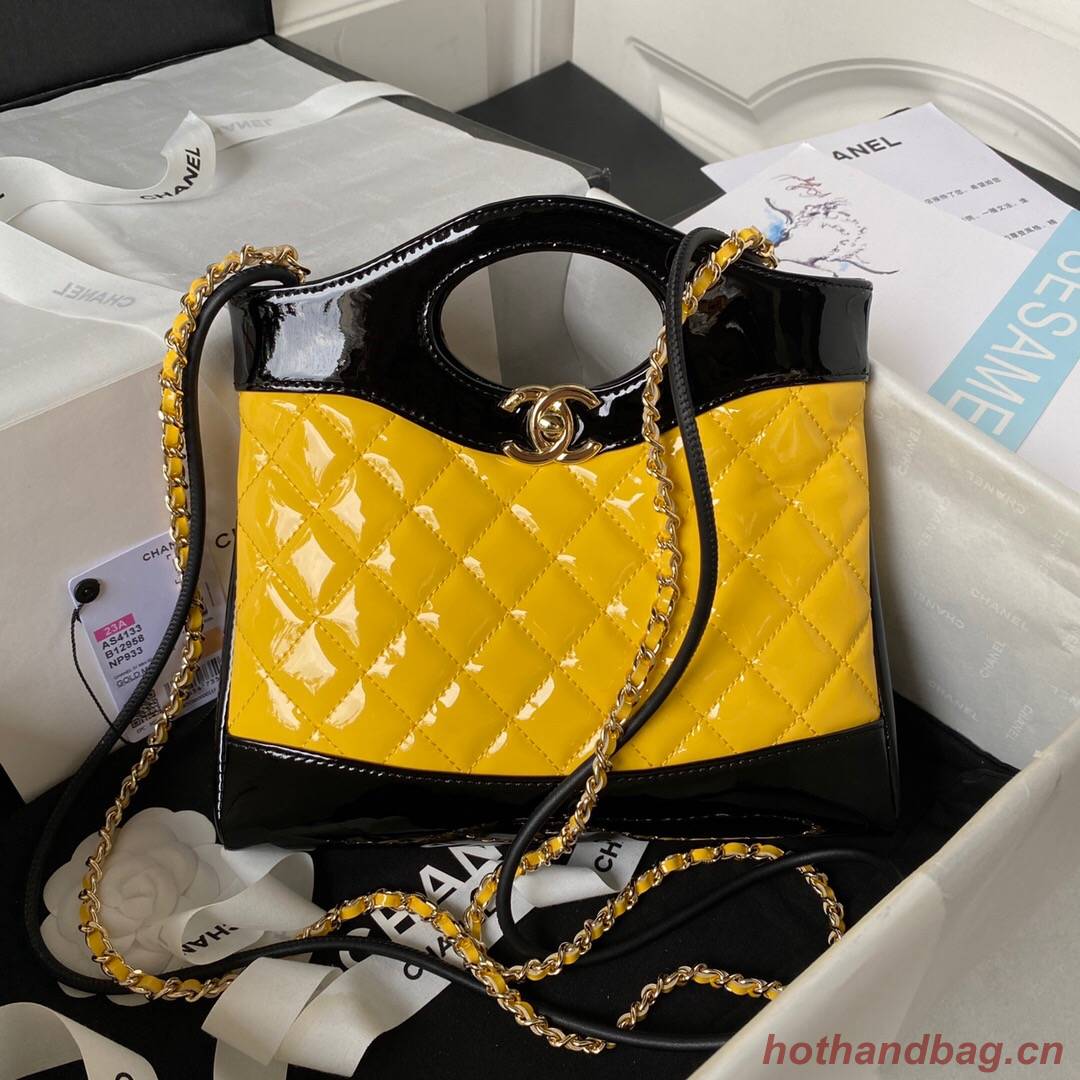 CHANEL 31 MINI SHOPPING BAG AS4133 Yellow & Black