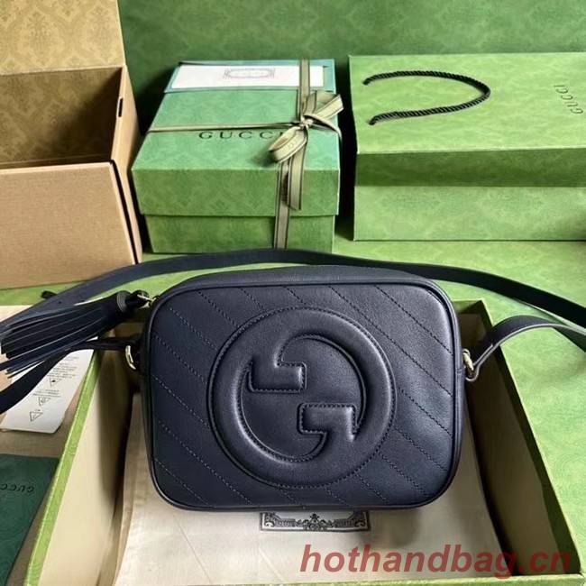 GUCCI BLONDIE SMALL SHOULDER BAG 742360 Blue