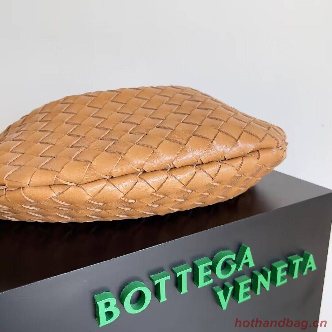 Bottega Veneta Sardine Intrecciato Gold Hardware Handle Bag 716082 Brown