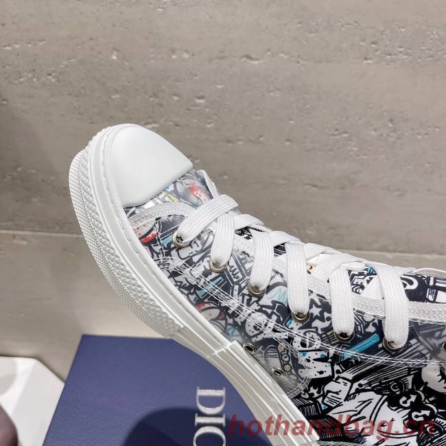 WALK N DIOR HIGH-TOP PLATFORM SNEAKER Dior Oblique Embroidered Cotton 93515-7