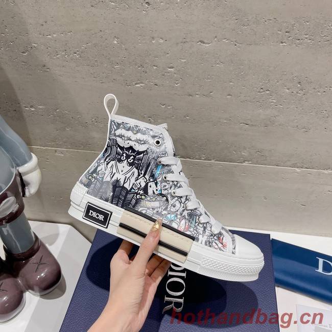 WALK N DIOR HIGH-TOP PLATFORM SNEAKER Dior Oblique Embroidered Cotton 93515-7