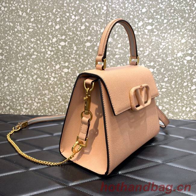 VALENTINO VSLING small Grain calf leather Shoulder bag WB0F53 Cinnamon Pink