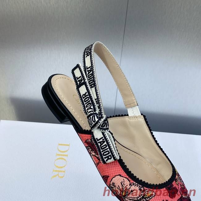 JADIOR SLINGBACK FLAT Embroidered Cotton 93528-1