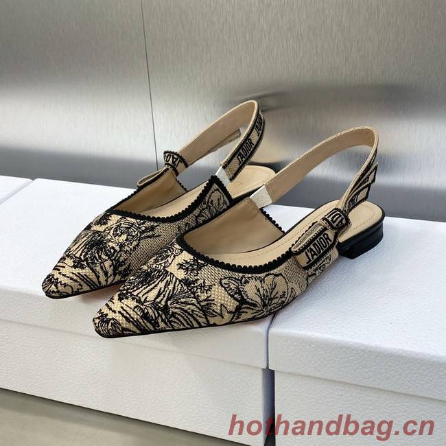 JADIOR SLINGBACK FLAT Embroidered Cotton 93528-5