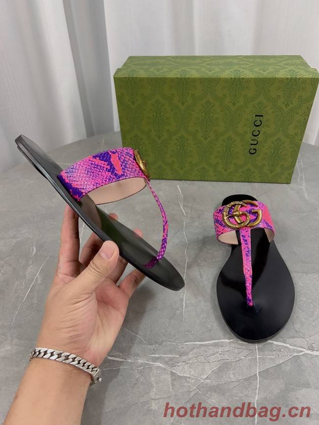 Gucci WOMENS DOUBLE G THONG SANDAL 93537-7