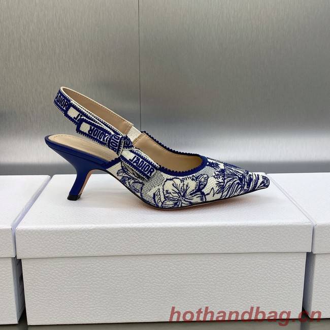 JADIOR SLINGBACK PUMP Embroidered Cotton 93531-2