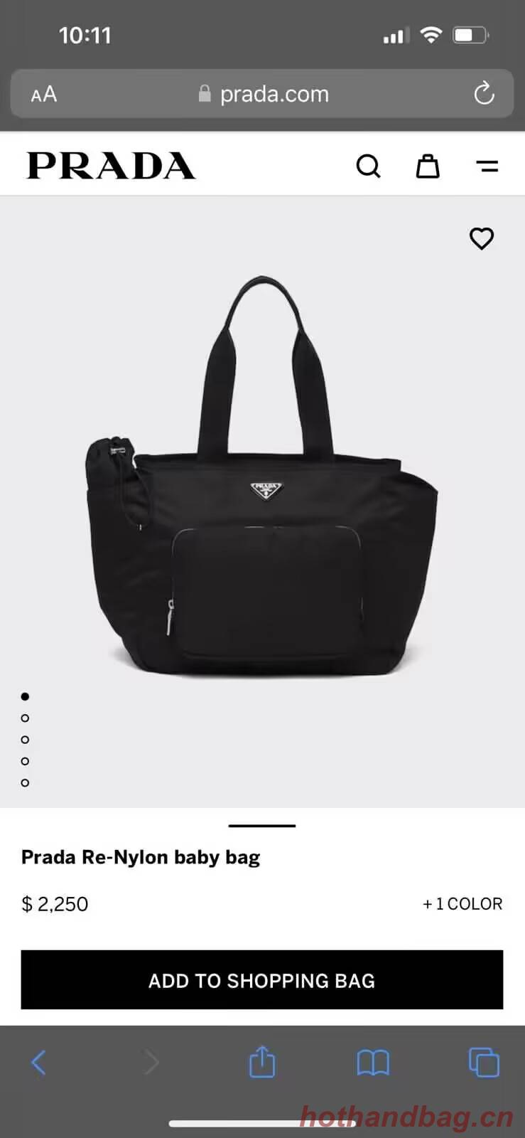 Prada Re-Nylon Tote Shopping Mami Bag 1BG102 Black