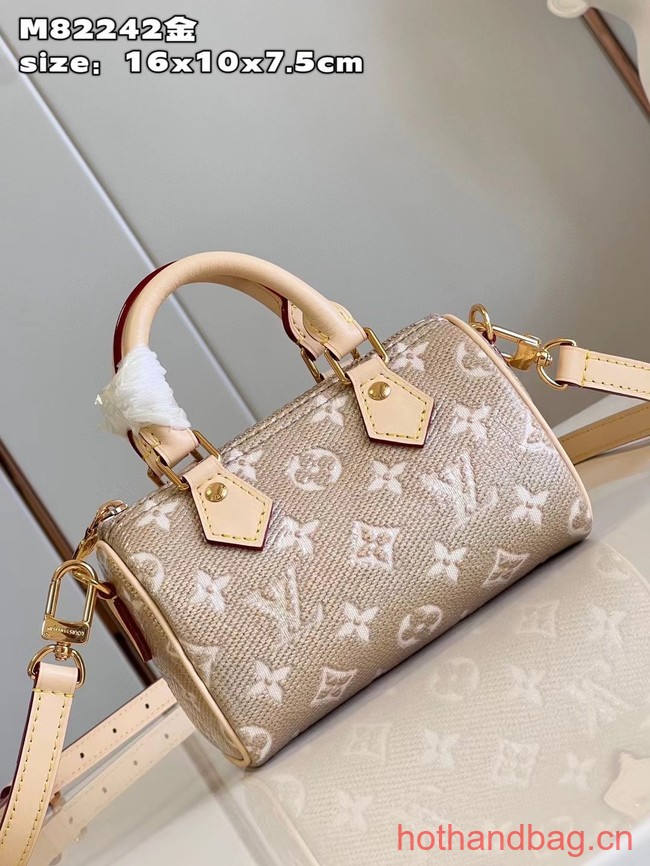 Louis Vuitton Nano Speedy M82242 Beige