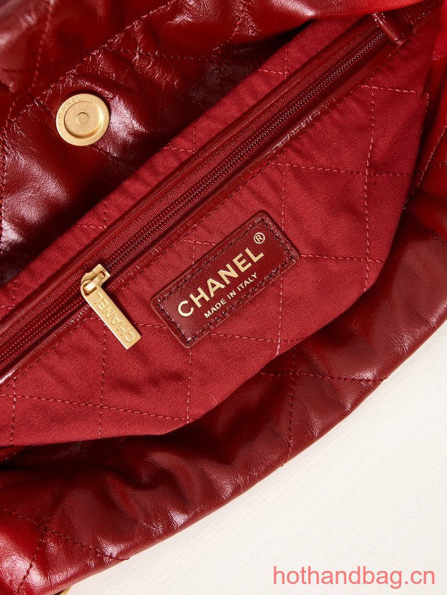 CHANEL 22 HANDBAG AS3261 red