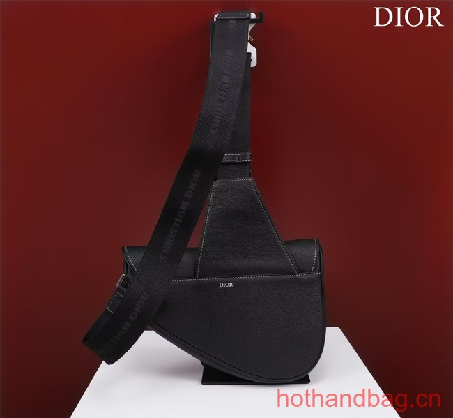 Dior Essentials SADDLE BAG Grained Calfskin 1ADPO093c black