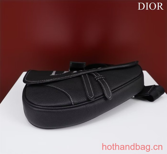 Dior Essentials SADDLE BAG Grained Calfskin 1ADPO093c black