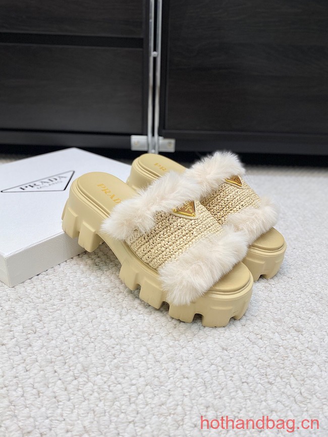 Prada Shearling slides 93648-7