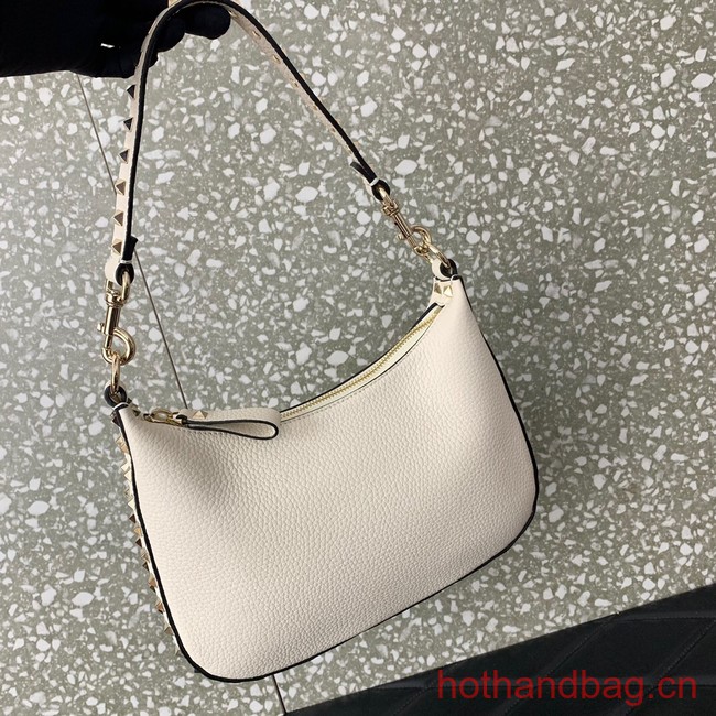 VALENTINO grain calfskin leather bag 0313 white