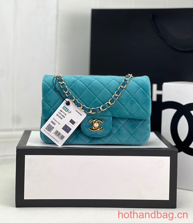 Chanel CLASSIC HANDBAG A1116 LIGHT BLUE